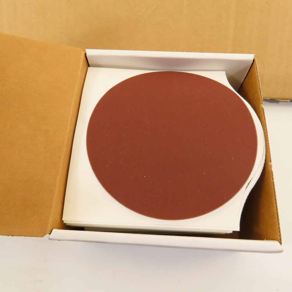 Uneeda M-119538 5" OD Sanding Discs RKJFO Cloth #320 Grit PSA SQ.Tab Lot/1000