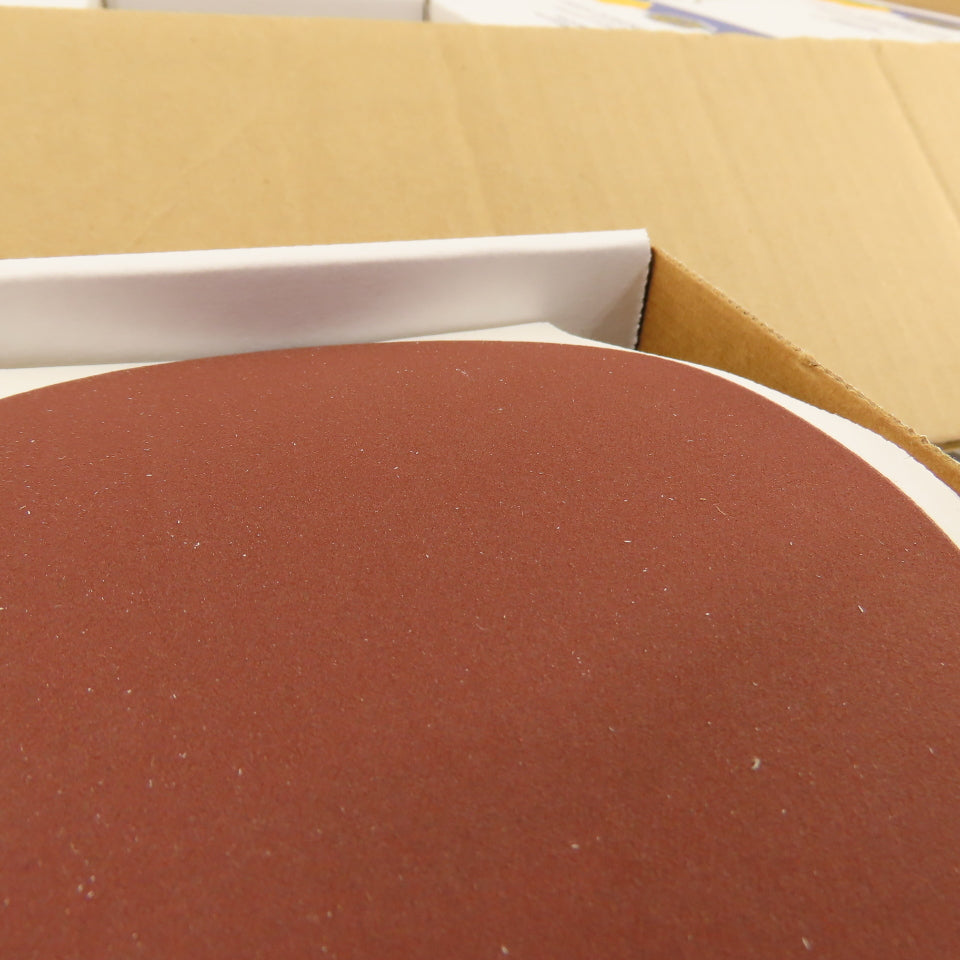 Uneeda M-119538 5" OD Sanding Discs RKJFO Cloth #320 Grit PSA SQ.Tab Lot/1000