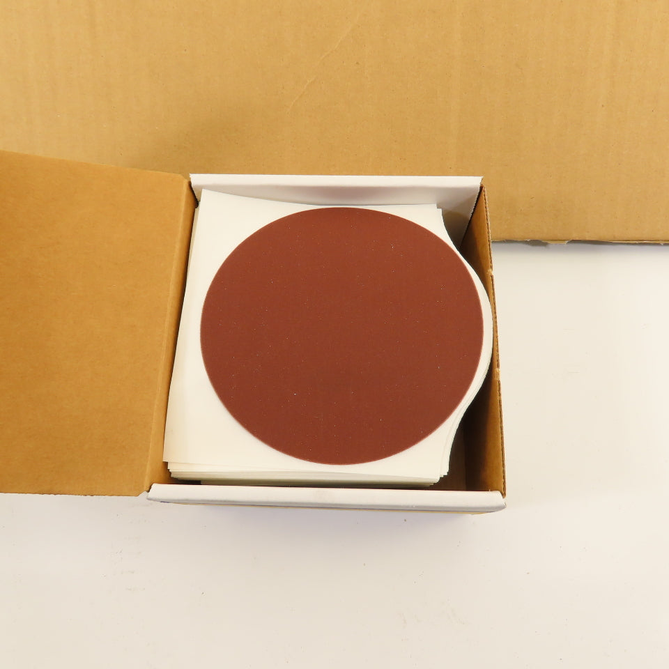 Uneeda M-119538 5" OD Sanding Discs RKJFO Cloth #320 Grit PSA SQ.Tab Lot/1000