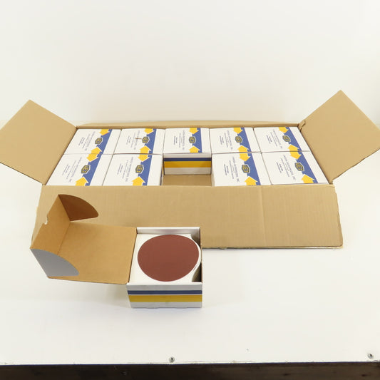 Uneeda M-119538 5" OD Sanding Discs RKJFO Cloth #320 Grit PSA SQ.Tab Lot/1000