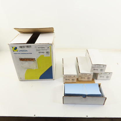 Uneeda M-132272 3-2/3" x 9" Sanding Sheets EKABLUE Paper #150 Grit Lot Of 1000