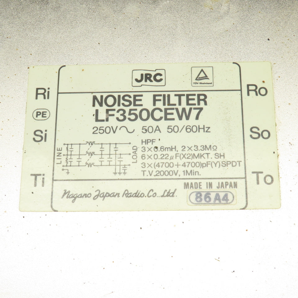 JRC LF350CEW7 250V 50A 50/60Hz Noise Filter