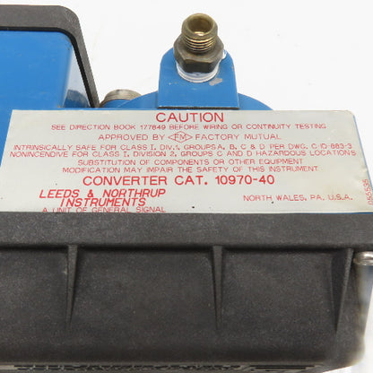 Leeds & Northrup 10970-40 Electropneumatic Converter 1/4" NPT