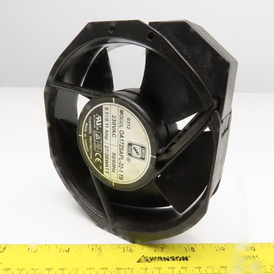 Orion Fans OA172SAPL-22-1 230VAC Cooling Fan 6-3/4" x 6" Tested