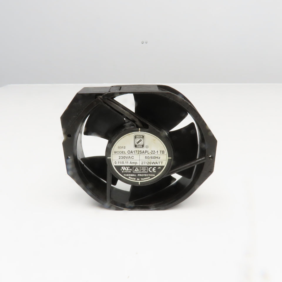 Orion Fans OA172SAPL-22-1 230VAC Cooling Fan 6-3/4" x 6" Tested