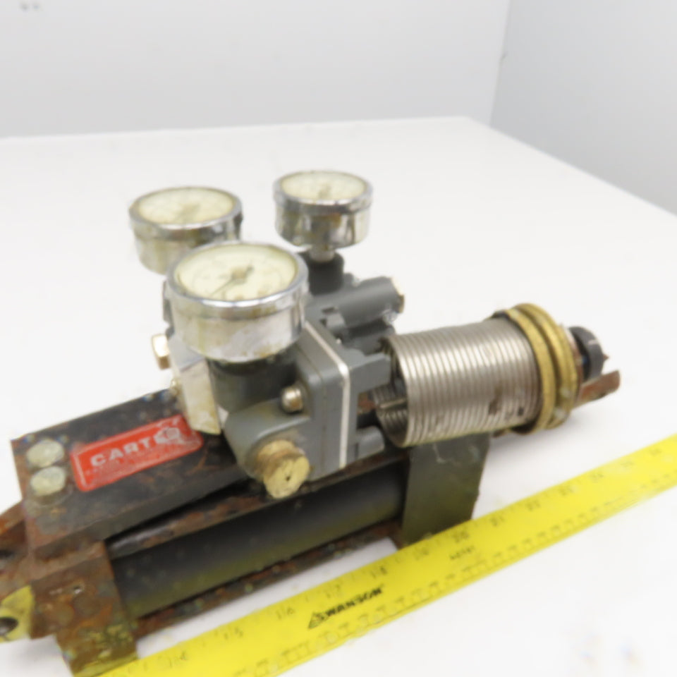 Carter Controls GNNA 2.5x4 4" Stroke Pneumatic Cylinder Valve Positioner