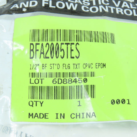 Hayward 1/2" Bulkhead Tank Fitting CPVC/EPDM FPT x FPT