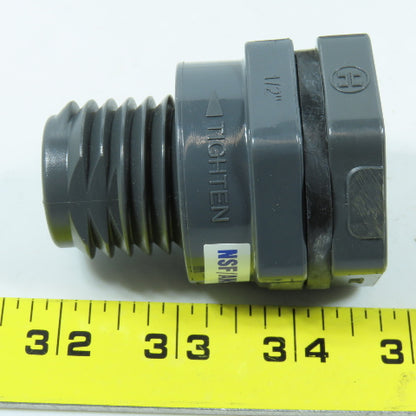 Hayward 1/2" Bulkhead Tank Fitting CPVC/EPDM FPT x FPT Lot of 2