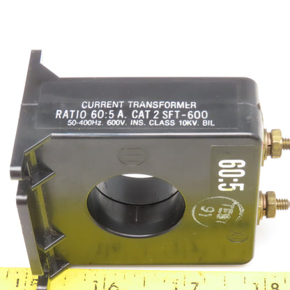 EIL CAT 2 SFT-600 Current Transformer 60:1 Ratio 5A 200-400Hz 600V 10kV