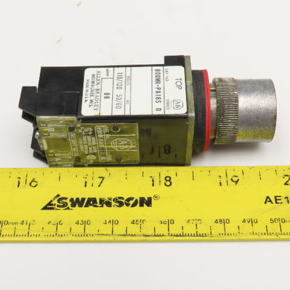 Allen Bradley 800MR-PA16S 120V Amber Push Button Illuminated Switch