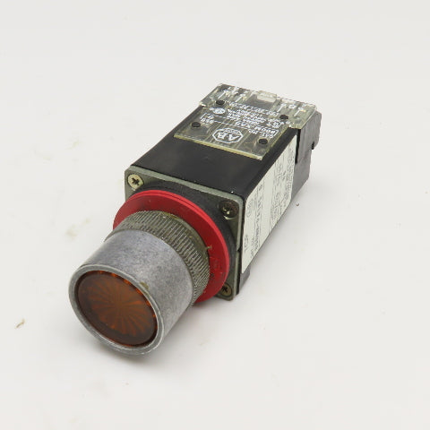 Allen Bradley 800MR-PA16S 120V Amber Push Button Illuminated Switch