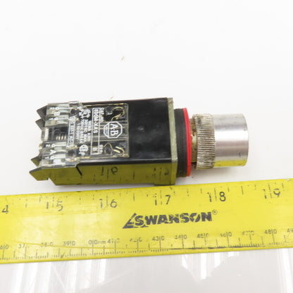 Allen Bradley 800MR-PA16S 120V Red Push Button Illuminated Switch