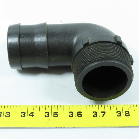 Banjo 2" Barbed x MNPT 90 Degree Elbow SCH80 Polypropylene Lot of 3