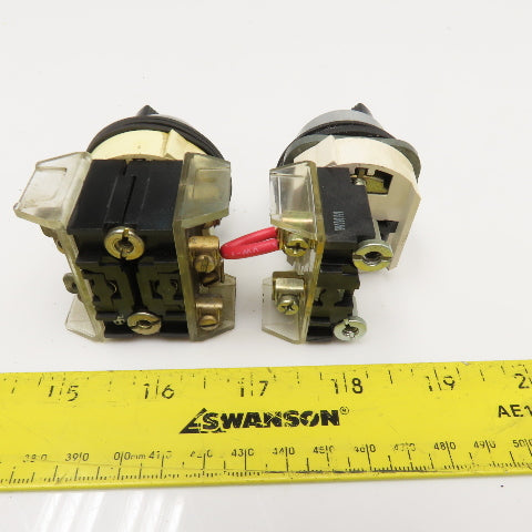 Allen Bradley 800T-H2 600V 2 Position Selector Switch Lot Of 2