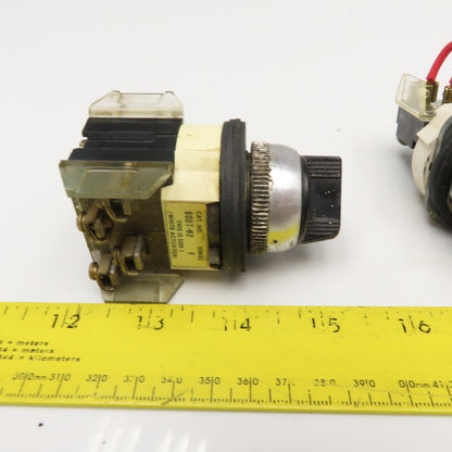 Allen Bradley 800T-H2 600V 2 Position Selector Switch Lot Of 2