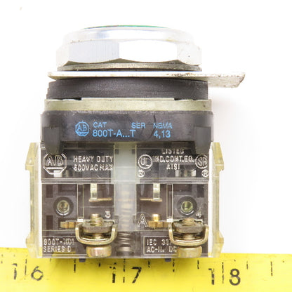 Allen Bradley 800T-AT 600V Push Button Switch Green
