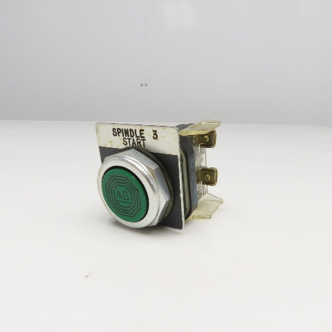Allen Bradley 800T-AT 600V Push Button Switch Green