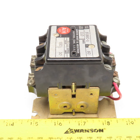 Arrow Hart 31580-U Contactor 600V 110V Coil 2 Pole