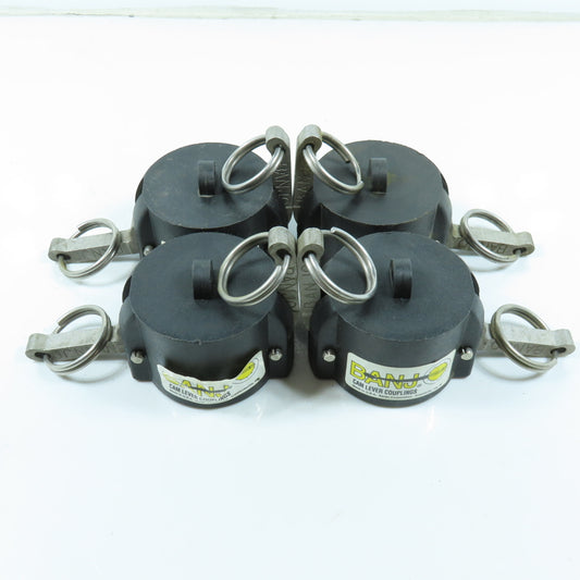 Banjo 150CAP 1-1/2" Female Cam Lever Coupling Dust Cap SCH80 Polypropylene Lot/4
