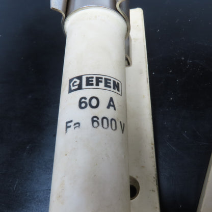 EFEN 60A 600V Ceramic Fuse Holder Lot Of 3