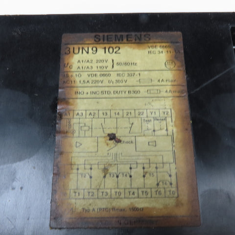 Siemens 3UN9 102 110/220V 50/60Hz Thermistor