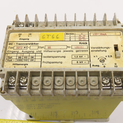 Knick 8052A1 DC Isolation Amplifier 220/110/24V