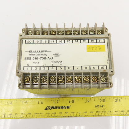 Balluff BES 516-706-A-3 120/220V Input 24 VDC Power Supply