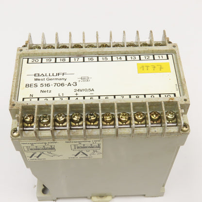 Balluff BES 516-706-A-3 120/220V Input 24 VDC Power Supply