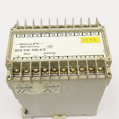 Balluff BES 516-706-A-3 120/220V Input 24 VDC Power Supply