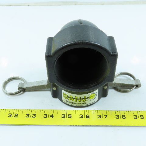 Banjo 200-D-90 2" Female Coupler x FNPT Polypropylene 90° Cam Lever Coupling