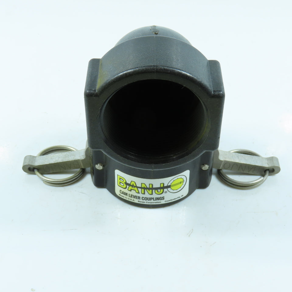 Banjo 200-D-90 2" Female Coupler x FNPT Polypropylene 90° Cam Lever Coupling