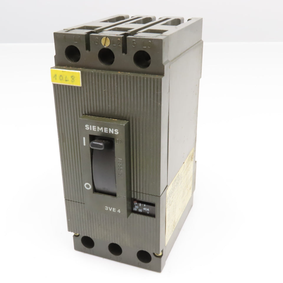 Siemens 3VE4200-0CR00 600V 20-40A Trip Range Molded Case Circuit Breaker