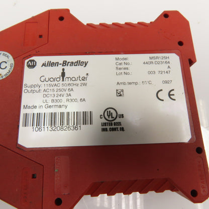 Allen Bradley MSR125H 2 Channel Safety Relay 115VAC