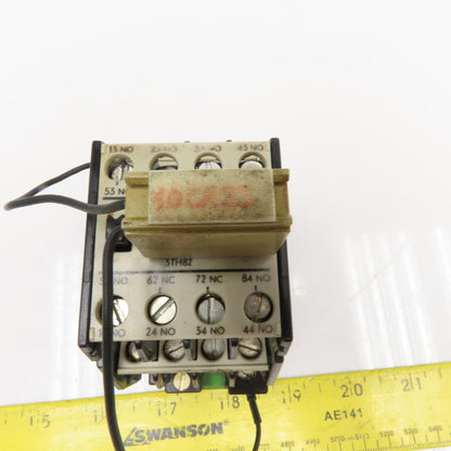 Siemens 3TH82620A Contactor Relay 600V 6NO 2NC Contacts 110/120V Coil