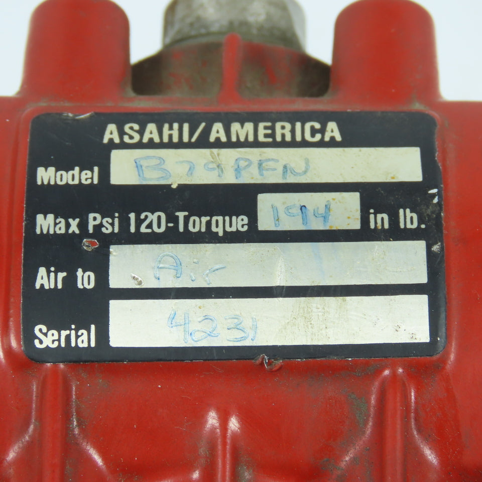 Asahi B79PFN Pneumatic Actuator W/ 2" Flanged Socket Slip Ball Valve