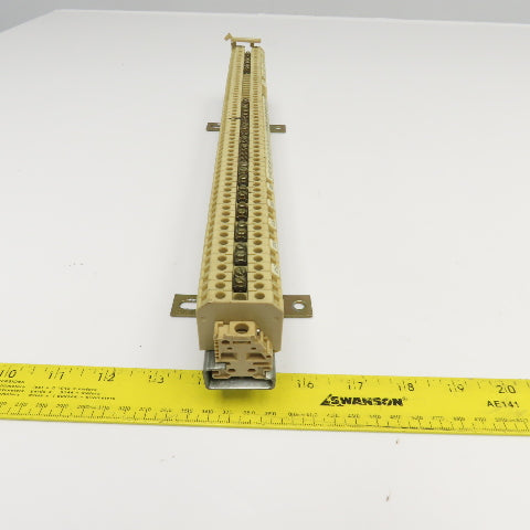 Weidmuller SAK2.5 Electrical Wire Terminal Block Lot Of 60 On Rail 18" OAL
