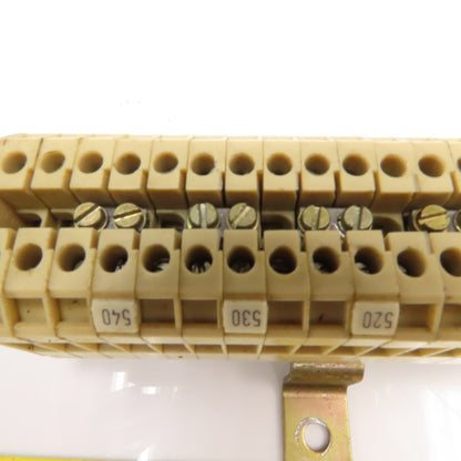 Weidmuller SAK2.5 Electrical Wire Terminal Block Lot Of 60 On Rail 18" OAL