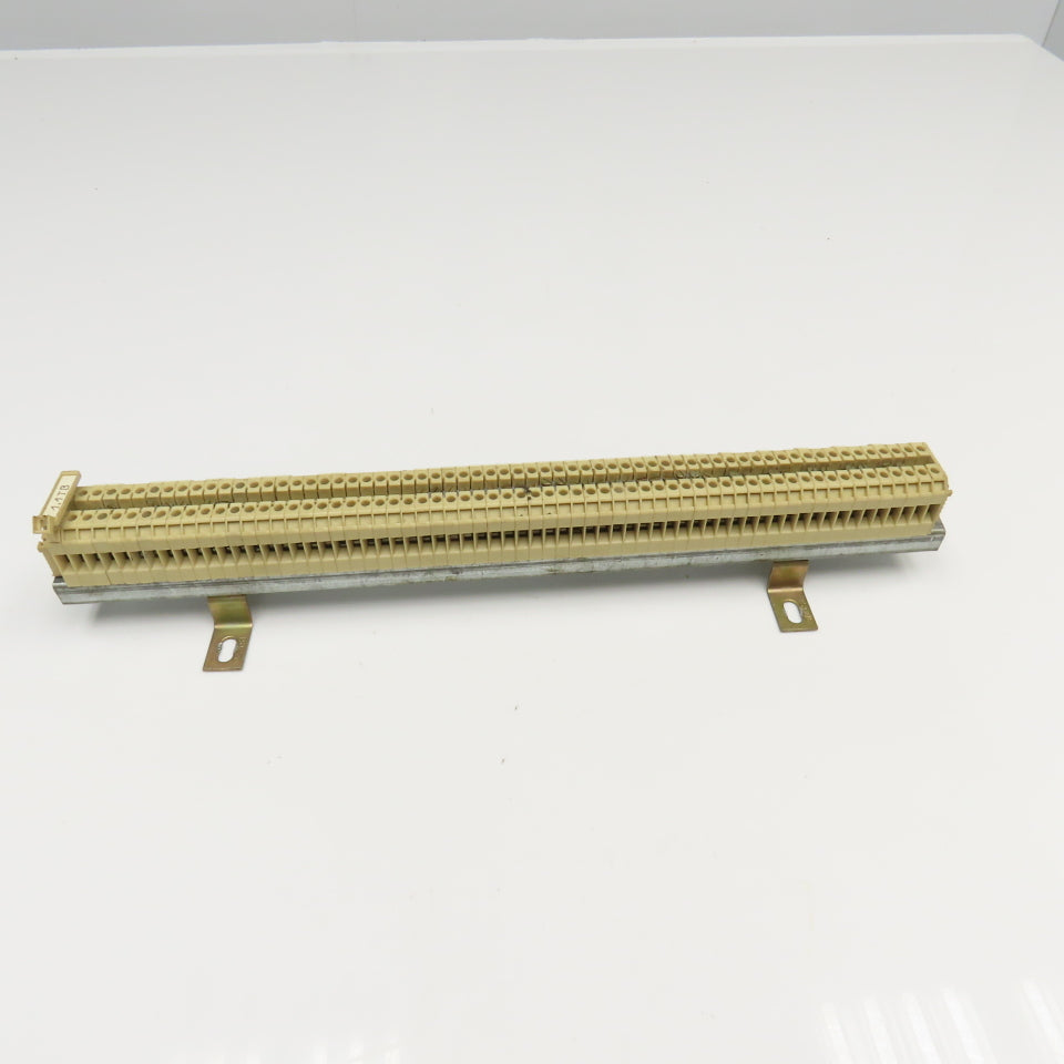 Weidmuller SAK2.5 Electrical Wire Terminal Block Lot Of 60 On Rail 18" OAL