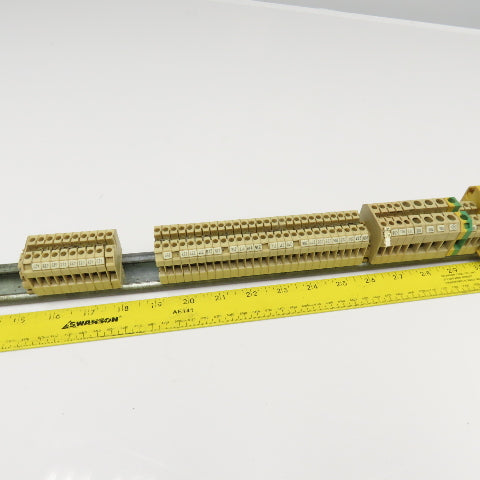Weidmuller SAK2.5 Electrical Wire Terminal Ground Block Rail Assembly Lot Of 80