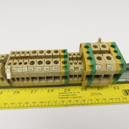 Weidmuller SAK2.5 Electrical Wire Terminal Ground Block Rail Assembly Lot Of 80