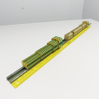 Weidmuller SAK2.5 Electrical Wire Terminal Ground Block Rail Assembly Lot Of 80