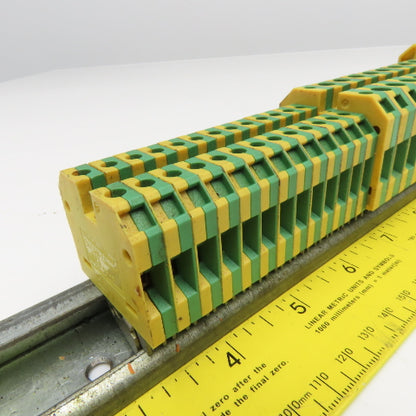 Weidmuller SAK2.5 Electrical Wire Terminal Ground Block Rail Assembly Lot Of 80