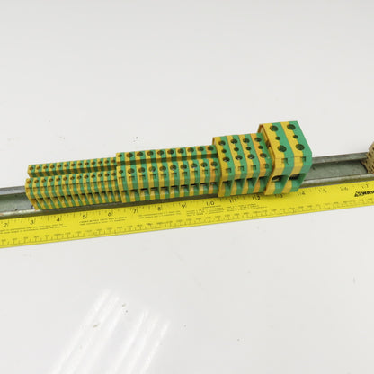 Weidmuller SAK2.5 Electrical Wire Terminal Ground Block Rail Assembly Lot Of 80