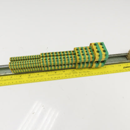 Weidmuller SAK2.5 Electrical Wire Terminal Ground Block Rail Assembly Lot Of 80