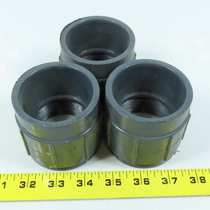 2" Female Adapter FNPT x Socket PVCI SCH80 Lot of 3