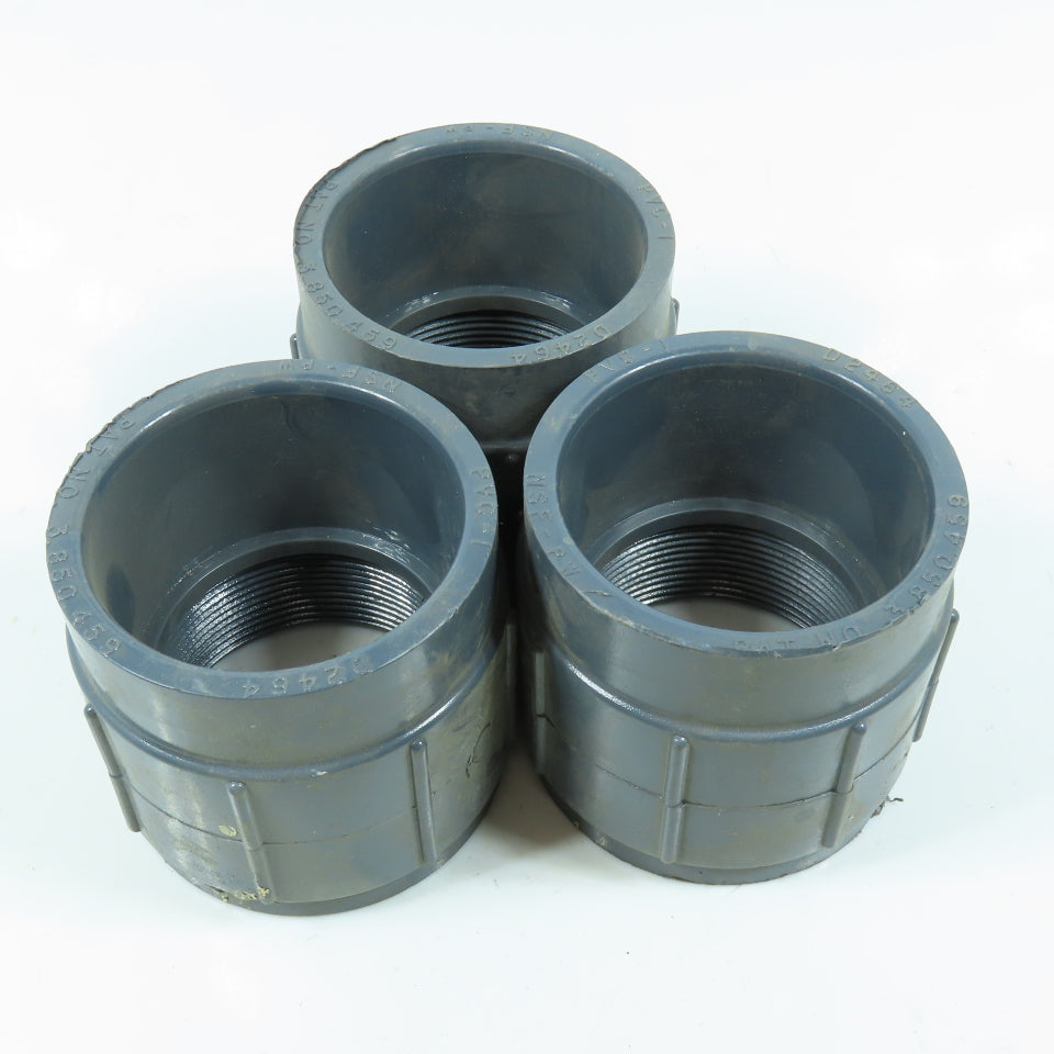 2" Female Adapter FNPT x Socket PVCI SCH80 Lot of 3