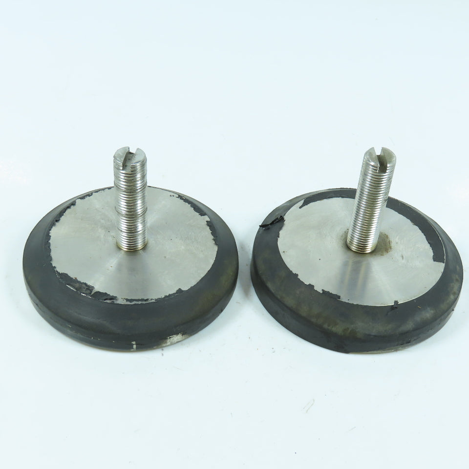 5/8"-11 x 1.75"Threaded Stud Machine Leveling Foot Pad Non Swivel 2.5" Dia.Lot/2