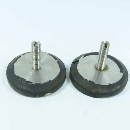 5/8"-11 x 1.75"Threaded Stud Machine Leveling Foot Pad Non Swivel 2.5" Dia.Lot/2