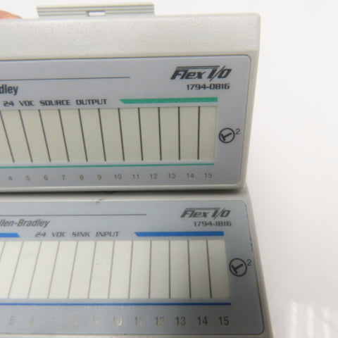 Allen Bradley 1794-IB16 1794-OB16 24VDC Flex I/O Modules Sink/Source Lot Of 2