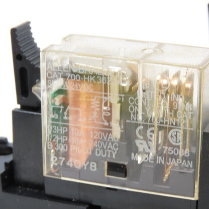 Allen Bradley 700-HN121 700-HK36Z24 120VAC Relay W/ Socket Base Lot Of 3